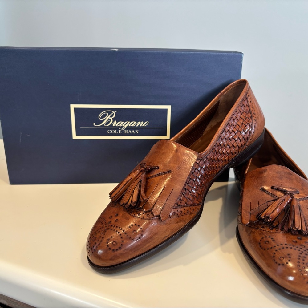 New Bragano  by Cole Haan Italian Made Leather’s Tassel Loafers 9M